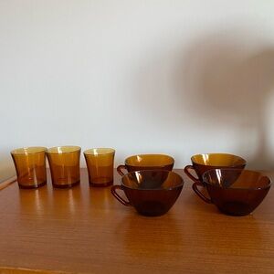 Vintage amber cup lot